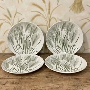 Homer Laughlin Wheat Americana Salad Plates, Set of 4, Mid-Century Dinnerware